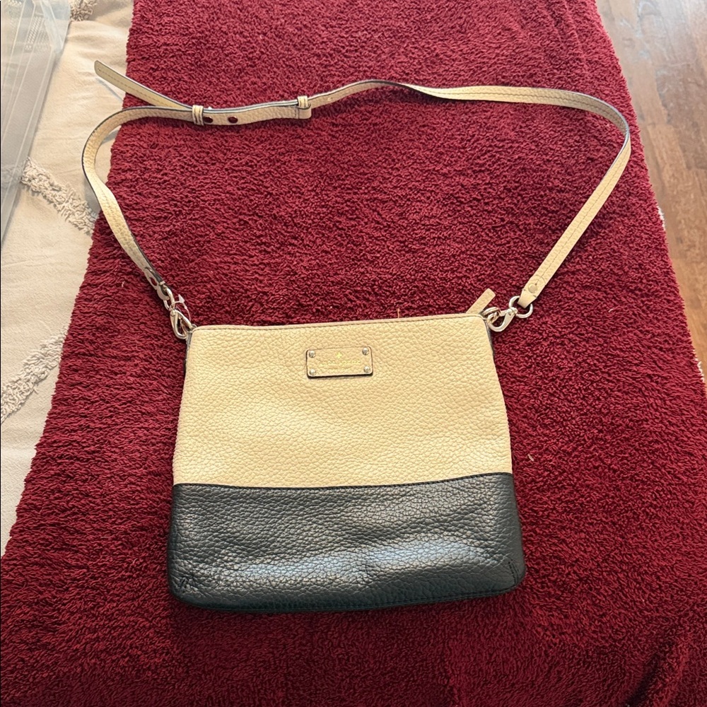 Kate Spade Two-Tone Crossbody Bag in Cream and Black